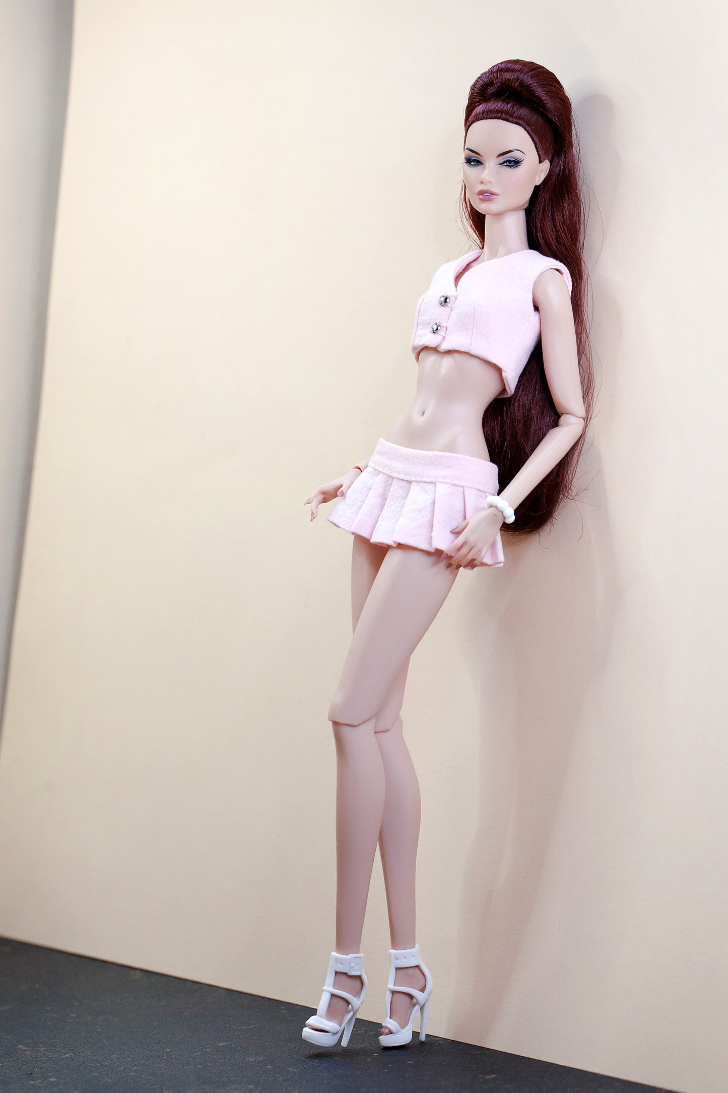 PDF Digital Pattern pleated skirt and top for Fashion Royalty, Nu Face, Poppy Parker, Integrity toys, BBMTM, BBSS dolls  + Video Tutorial