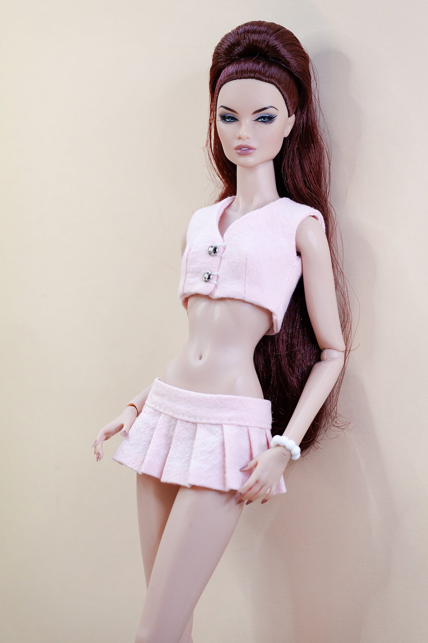 PDF Digital Pattern pleated skirt and top for Fashion Royalty, Nu Face, Poppy Parker, Integrity toys, BBMTM, BBSS dolls  + Video Tutorial