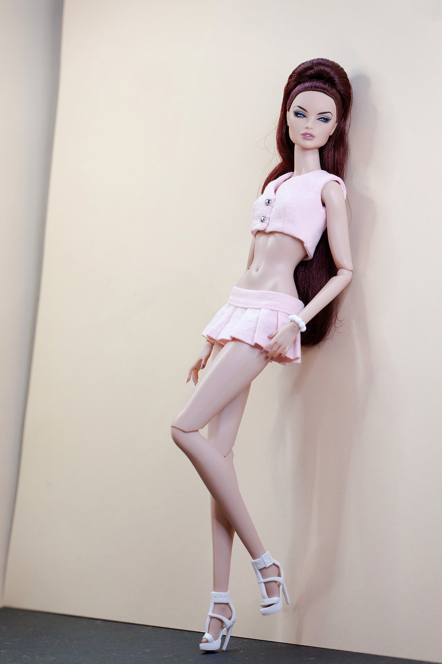 PDF Digital Pattern pleated skirt and top for Fashion Royalty, Nu Face, Poppy Parker, Integrity toys, BBMTM, BBSS dolls  + Video Tutorial