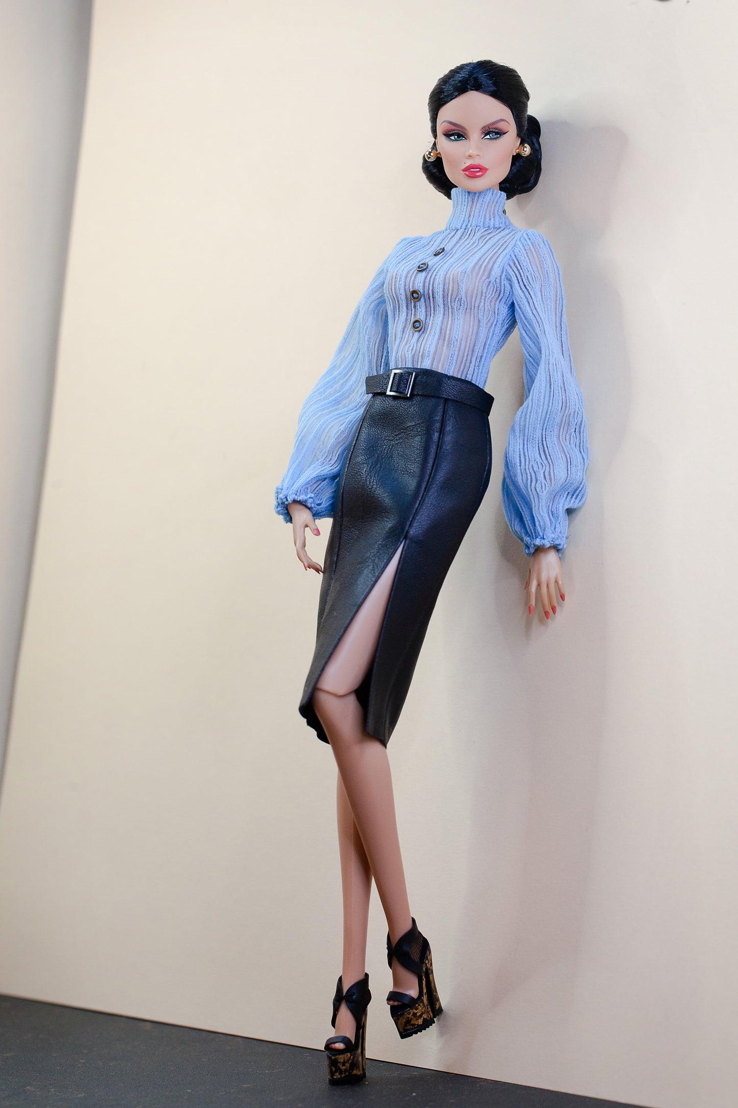 Body und Rock Leder Imitat für  Integrity Toys Poppy Parker Fashion Royalty Nu Face dolls