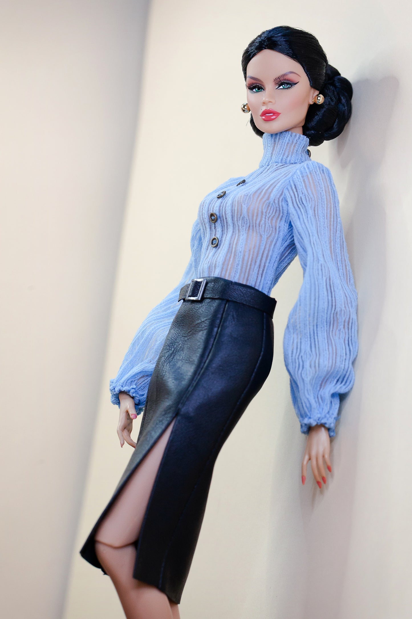 Body und Rock Leder Imitat für  Integrity Toys Poppy Parker Fashion Royalty Nu Face dolls