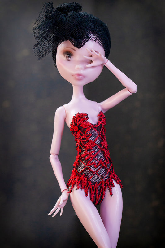 Edler Body für Monster DOLL G1 basic + adult Puppen. Gestickte Corsage. Body Lingerie Corset (Kopie)