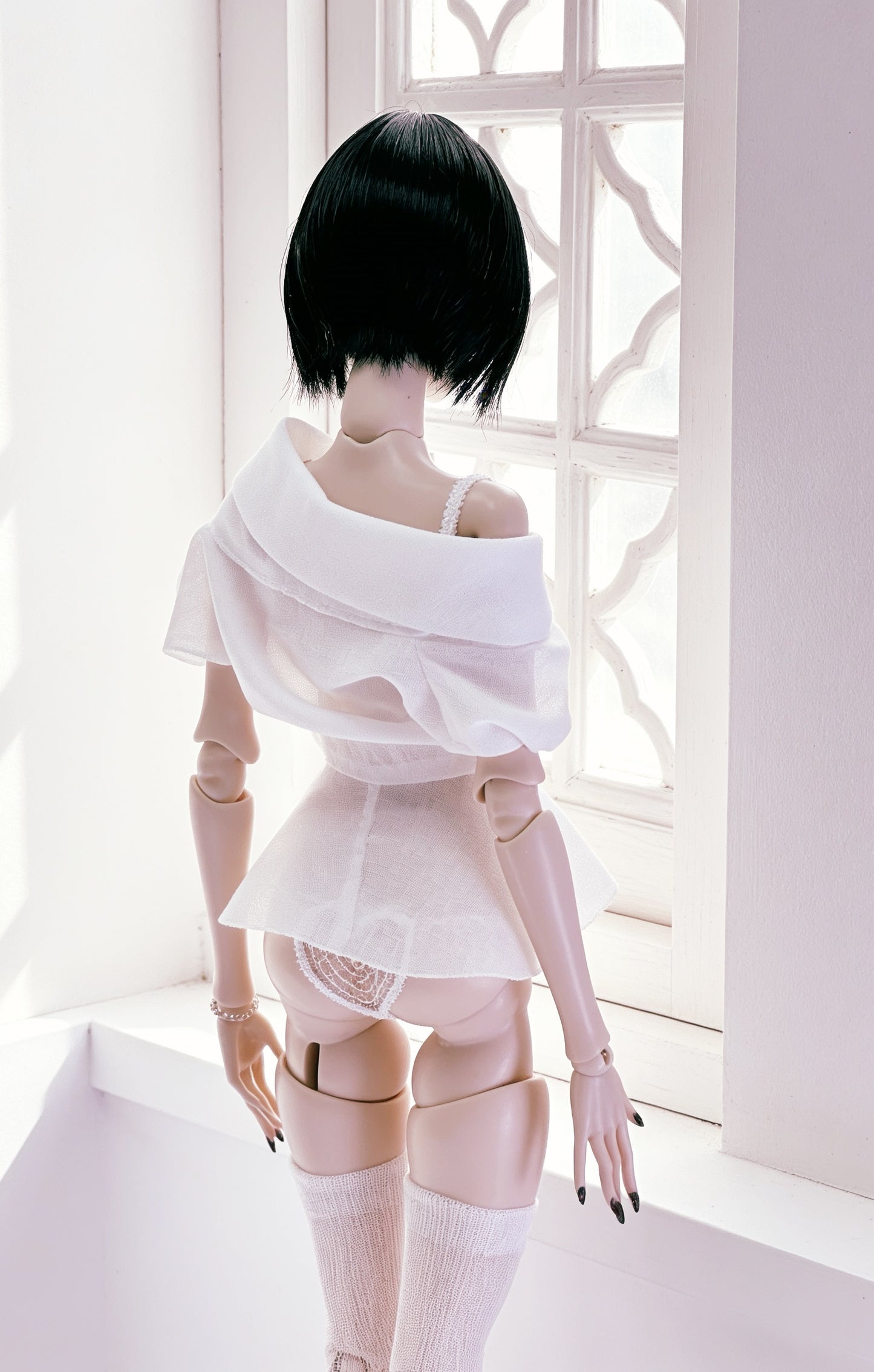 PDF Digital Pattern Peplum blouse for Popovy sisters,  1/4  BJD dolls  + Video Tutorial