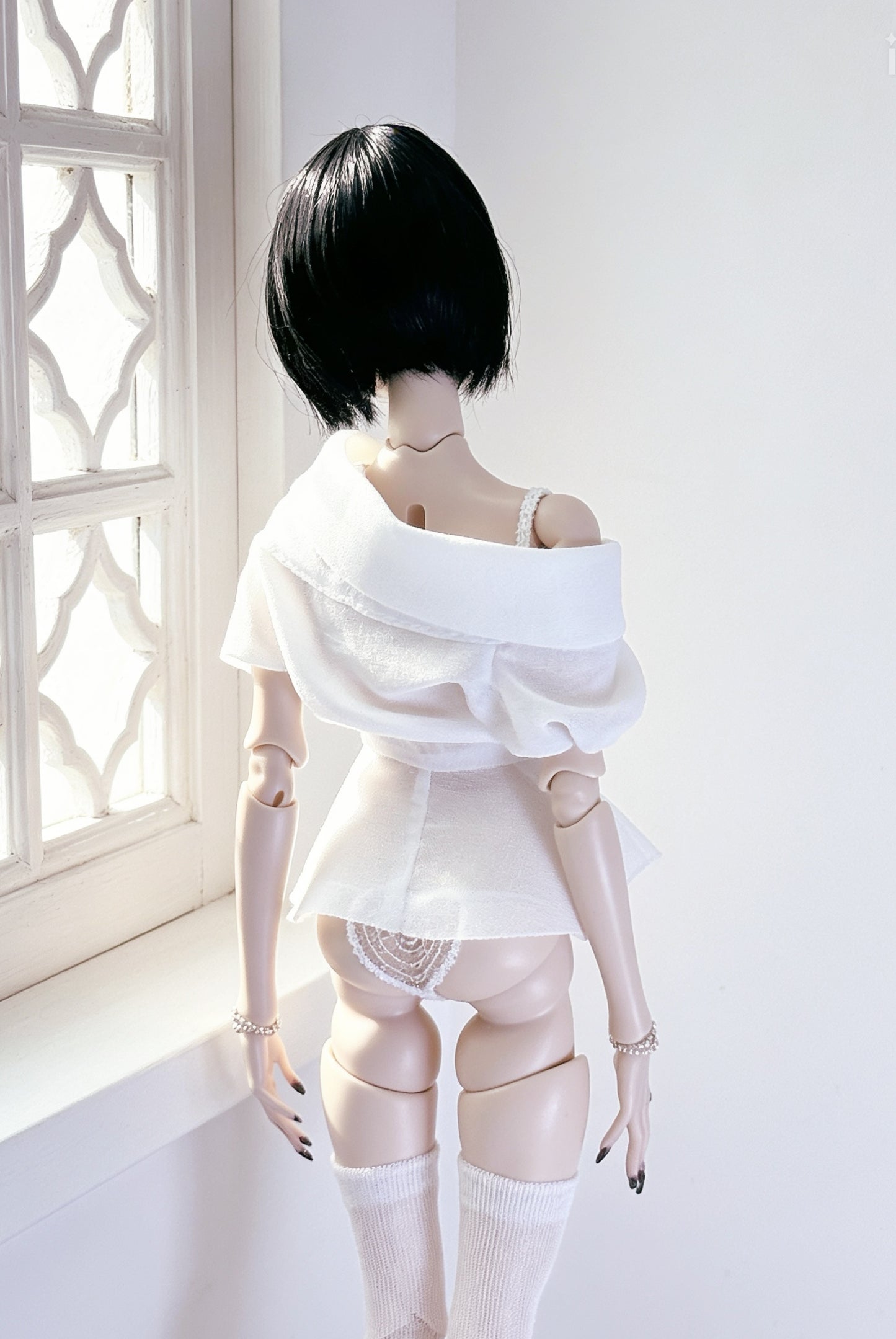 PDF Digital Pattern Peplum blouse for Popovy sisters,  1/4  BJD dolls  + Video Tutorial