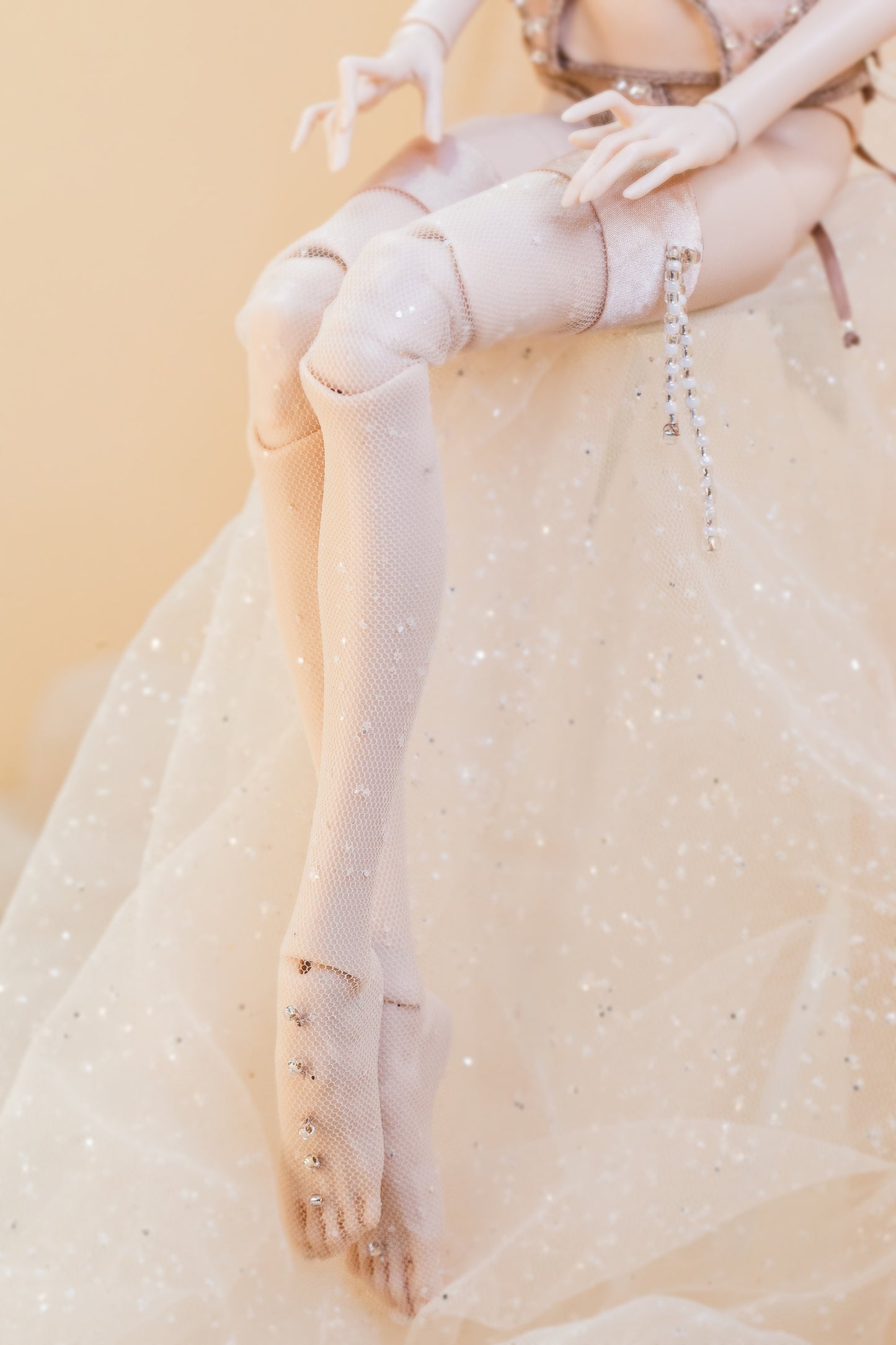 PDF Digital Pattern Stockings socks for Popovy sisters,  1/4  BJD  and recast fashion dolls, Integrity toys  + Video Tutorial