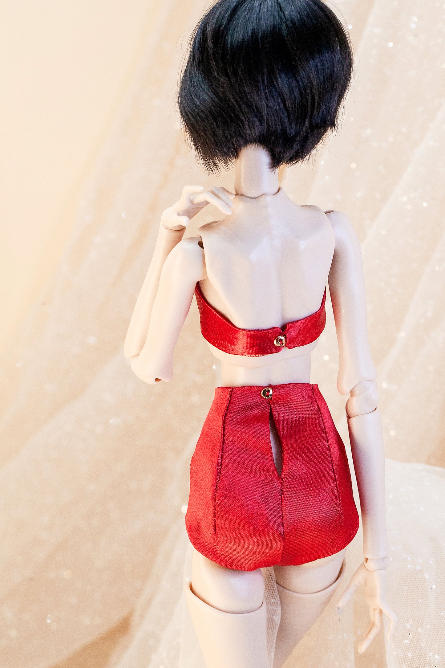 PDF Digital Pattern Lingerie bra + pantie  for Popovy sisters,  1/4  BJD  fashion dolls + Video Tutorial