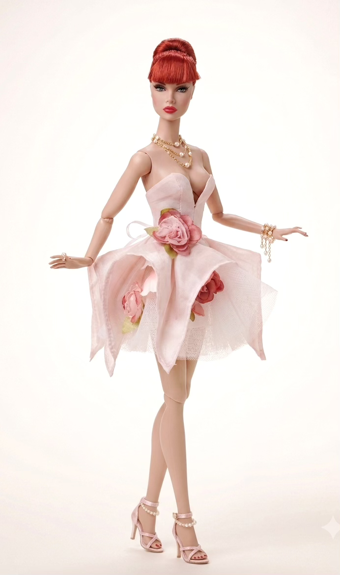 PDF Digital Pattern la fleur dress for Integrity toys Fashion Royalty Nu Face Poppy Parker  BBMTM Xian Xian dolls + Video Tutorial
