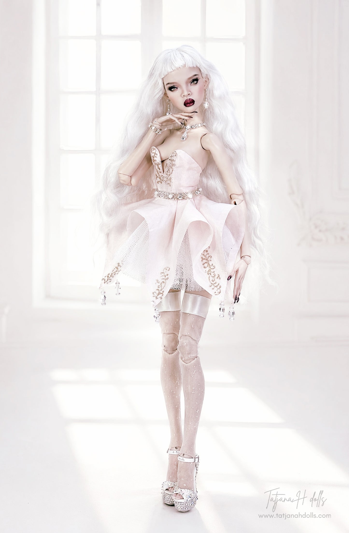 PDF Digital Pattern La fleur dress for Popovy sisters,  1/4  bjd dolls Type II + IV  + Video Tutorial