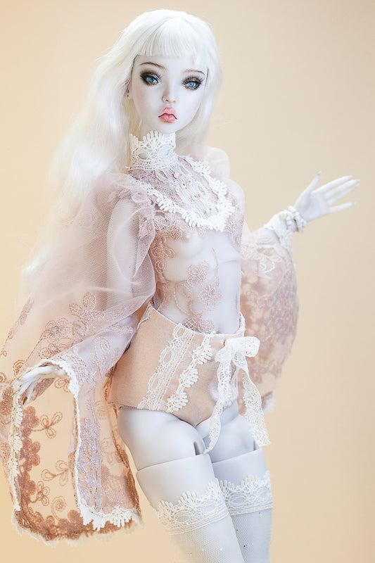 Edler Body mit Höschen und Strümpfen für Popovy Sisters VENUS BJD 1/4 Puppen.