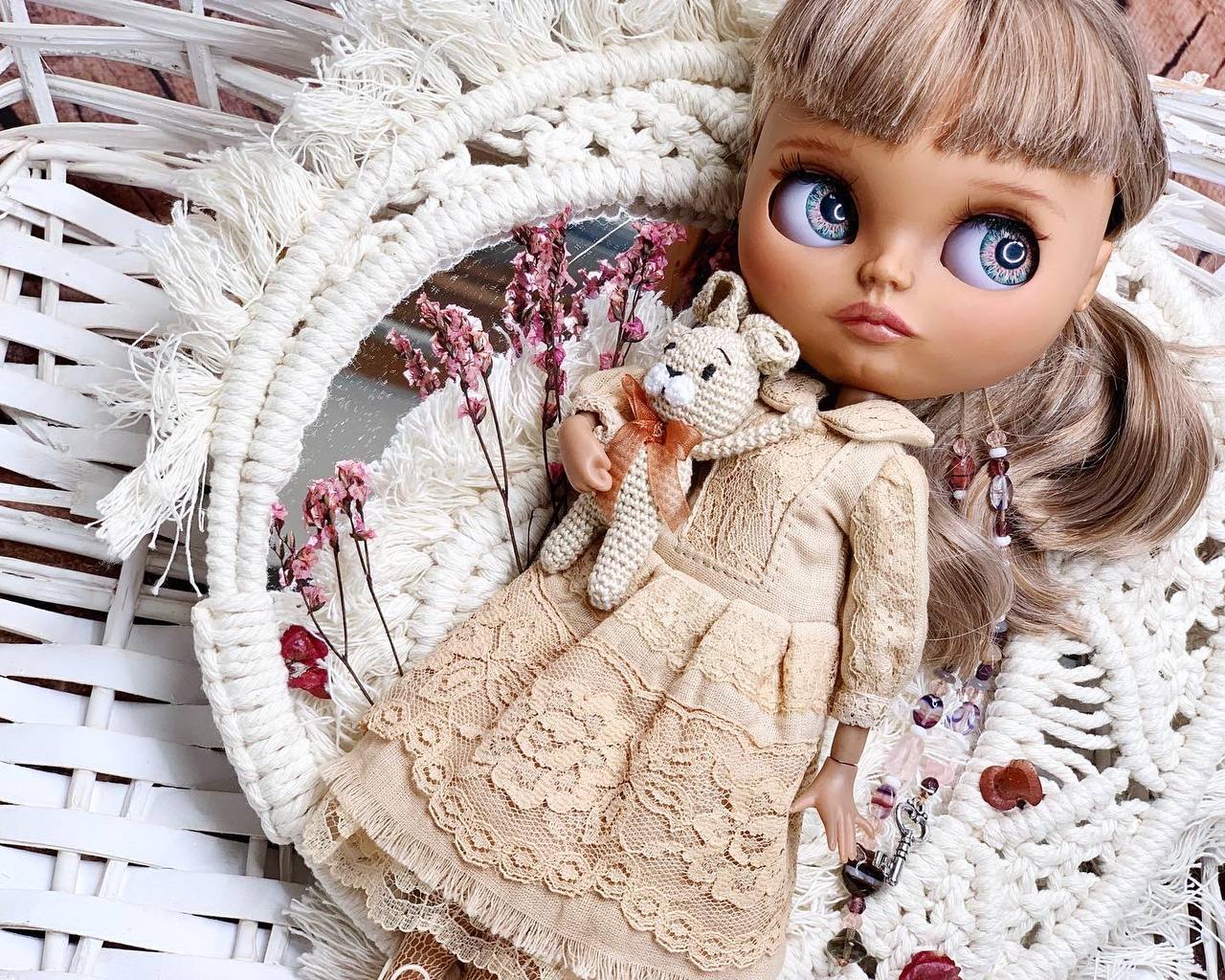 PDF Digital Pattern vintage dress for BB MTM, Curvy and Blythe dolls. + Sewing Tutorial