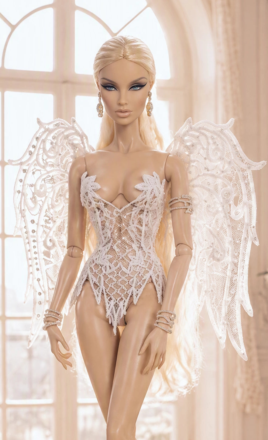 Digital Embroidery /embroidered angel wings for 1/4, 1/6  dolls +  Video Tutorial (Kopie)