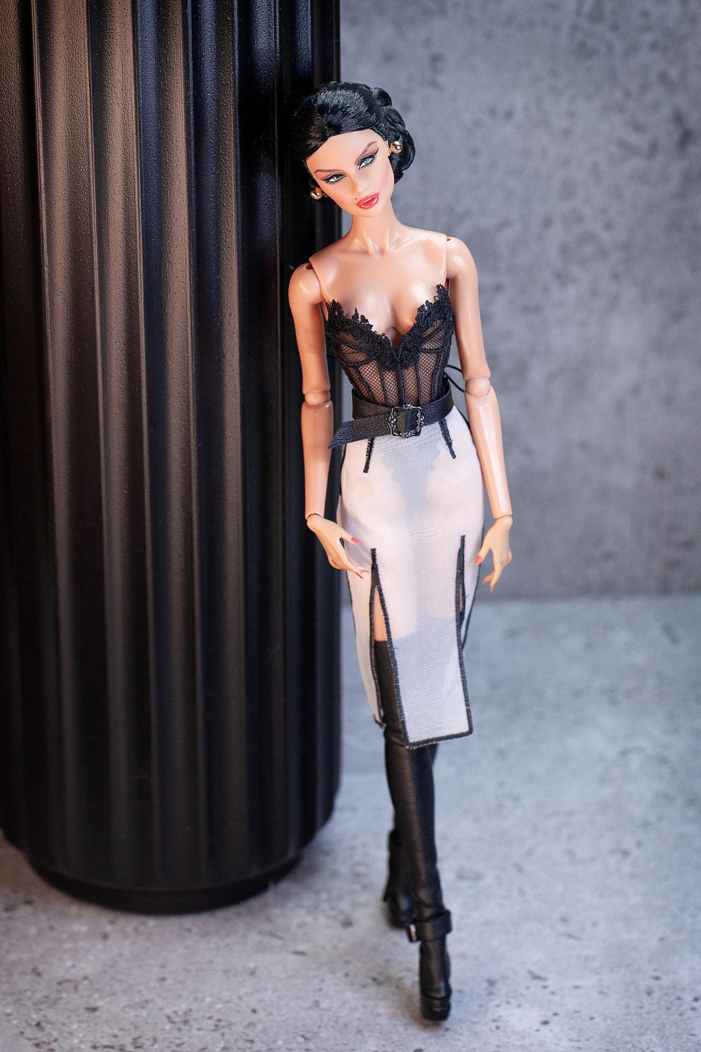 Digital Embroidery &amp; Sewing Pattern – skirt with slits for Fashion Royalty, Nu Face Dolls