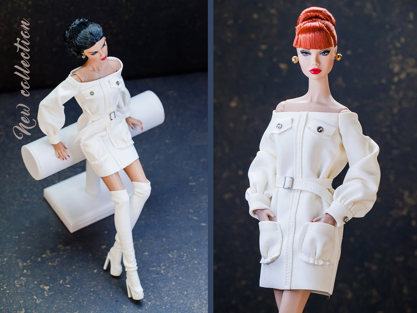 Dress and boots made of artificial leather Integrity Toys Poppy Parker Nu Face Fashion Royalty dolls