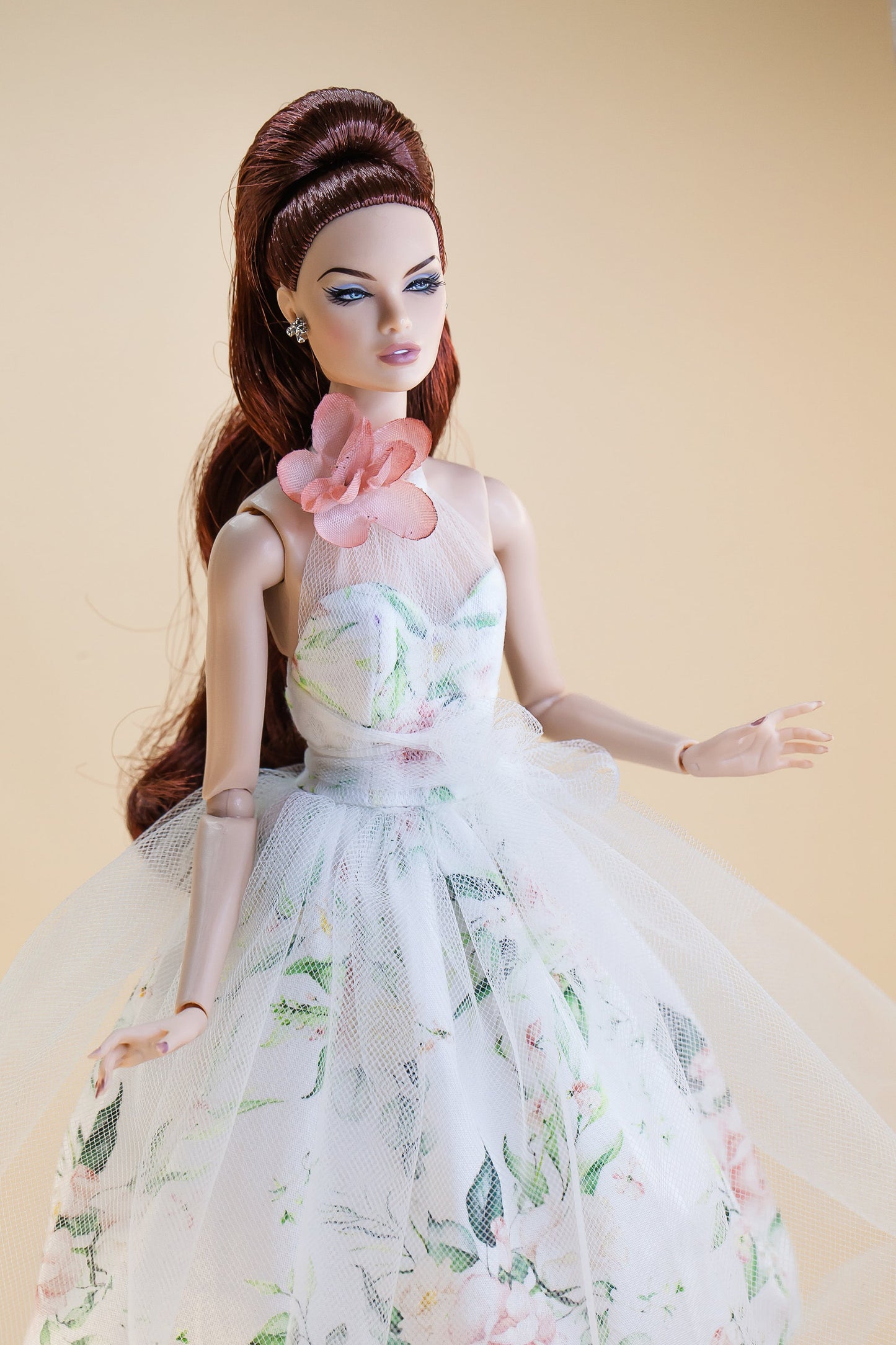 PDF Digital Pattern spring balloon dress for BB &amp; Integrity toys dolls. VIDEO tutorial.