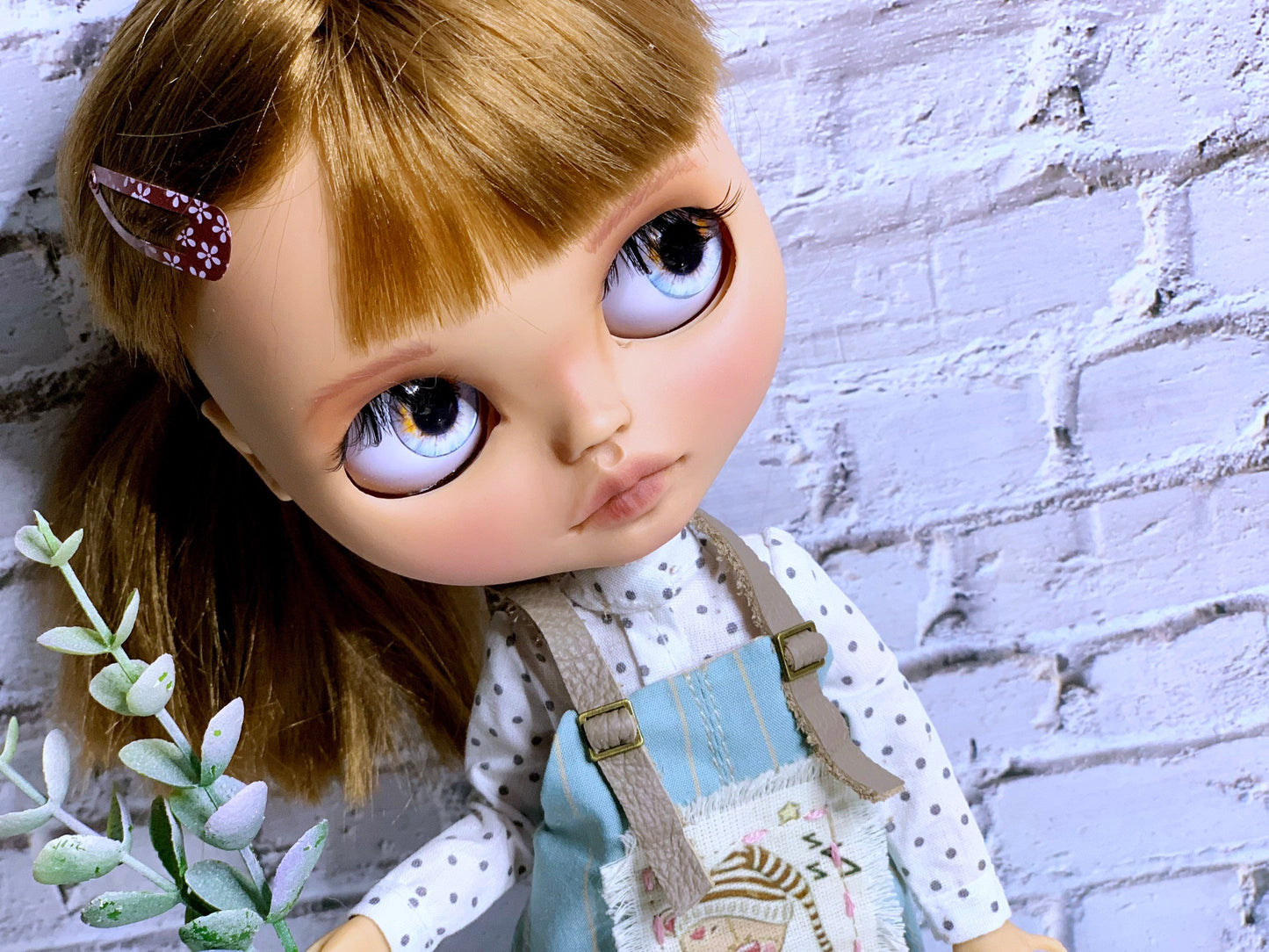 Blythe Doll (OOAK) Doll with medium blonde short hair, brunette 1/6 Custom 30 cm