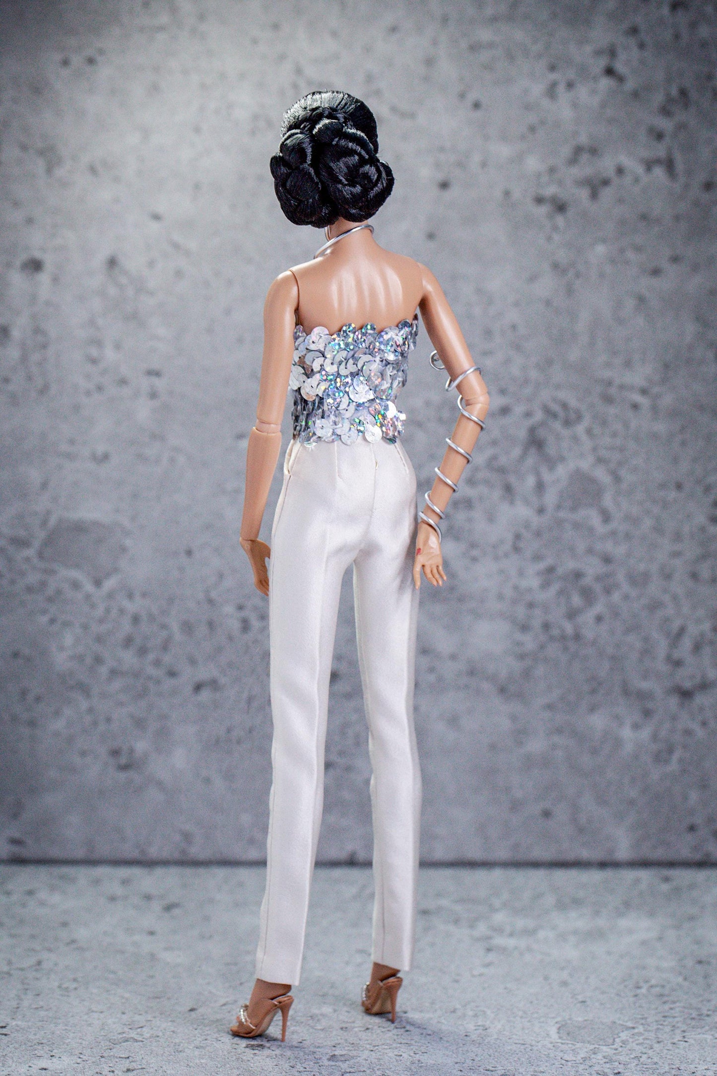 Pants and sequin top for Integrity Toys Poppy Parker Fashion Royalty Nu Face fashion dolls