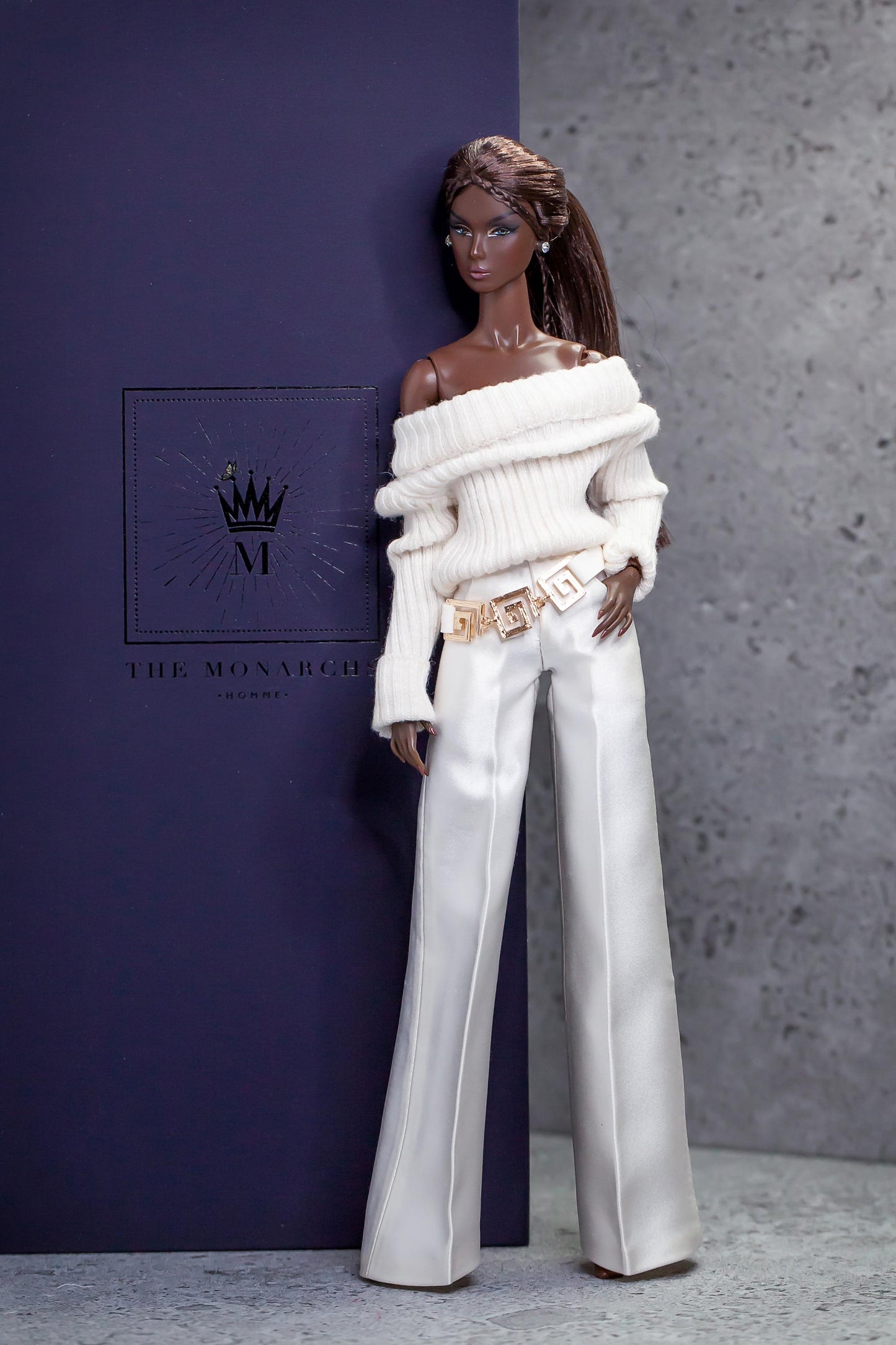 Sweater, satin flared trousers and belt for Fashion Royalty, Nu Face, Poppy Parker