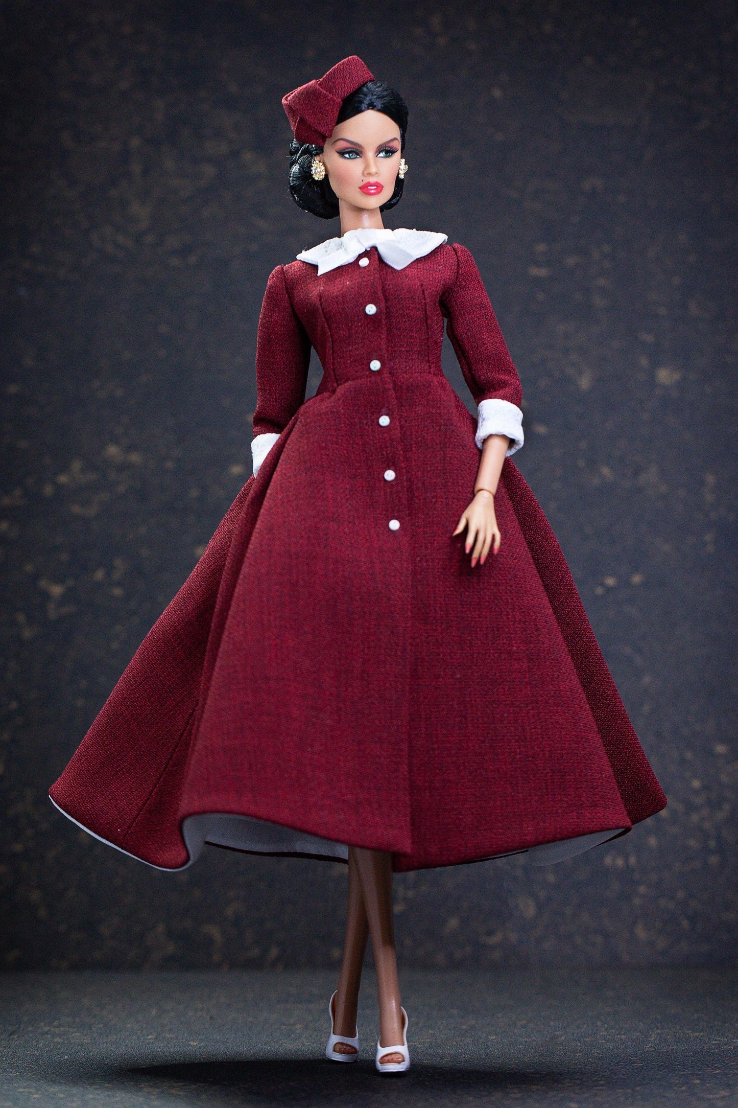 PDF Digital Pattern retro 50s dress for BB &amp; Integrity toys dolls. VIDEO tutorial.
