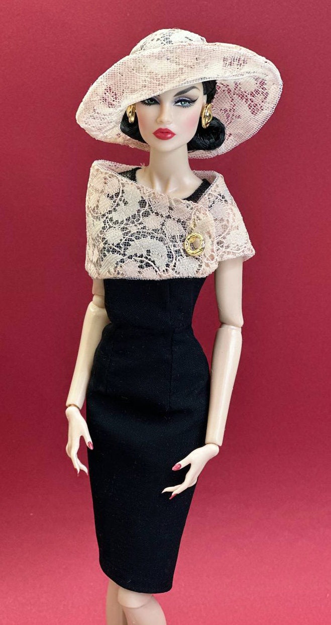 PDF Digital Pattern couture hat for BB &amp; Integrity toys dolls. VIDEO tutorial.