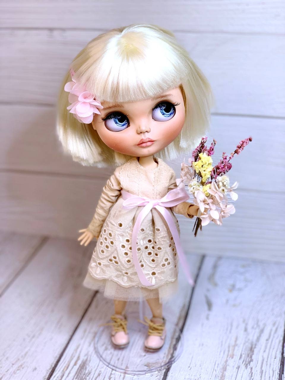 PDF Digital Pattern vintage dress for BB and Blythe dolls. Youtube VIDEO