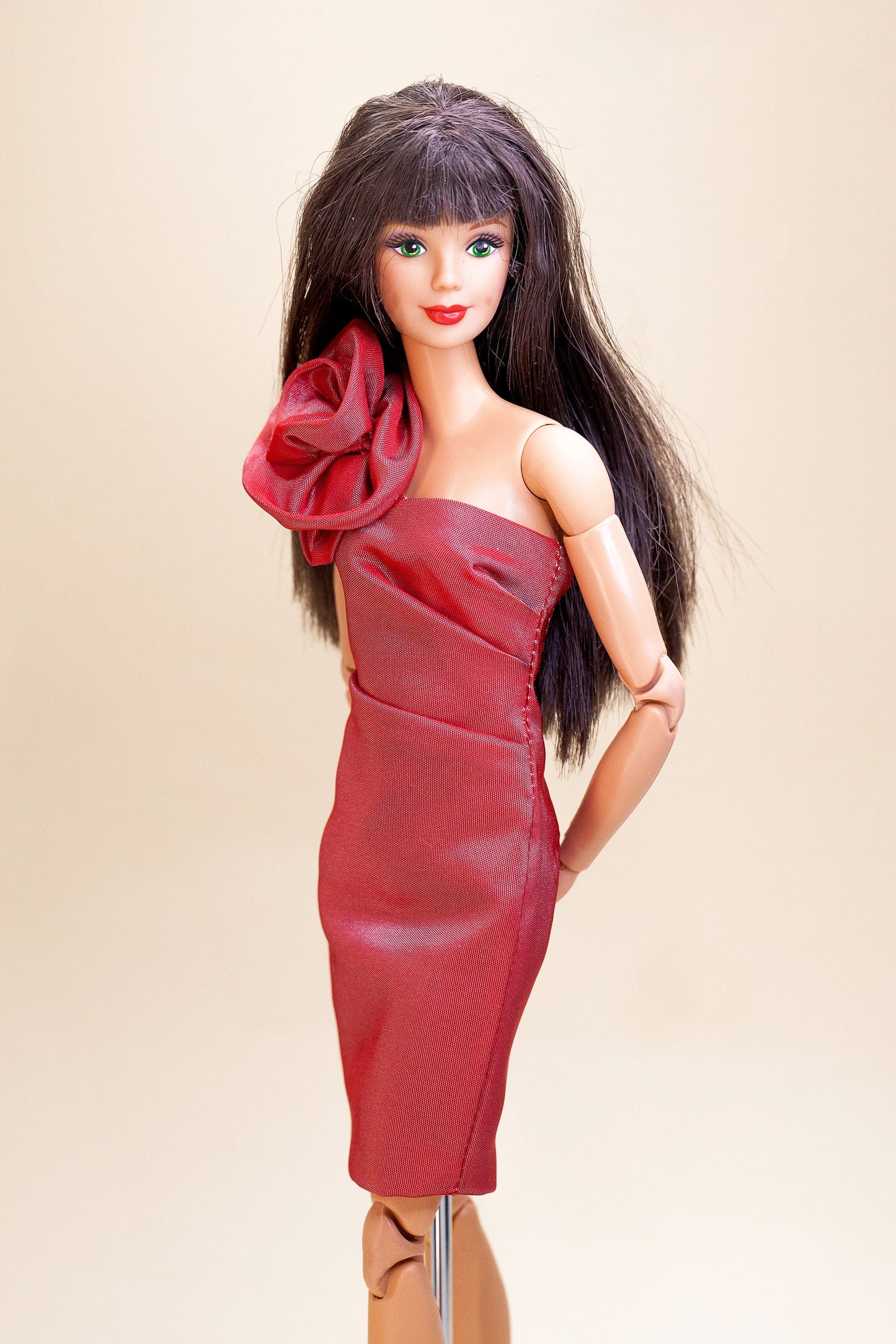 PDF Digital Pattern draped etui dress for BB &amp; Integrity toys dolls. VIDEO tutorial.