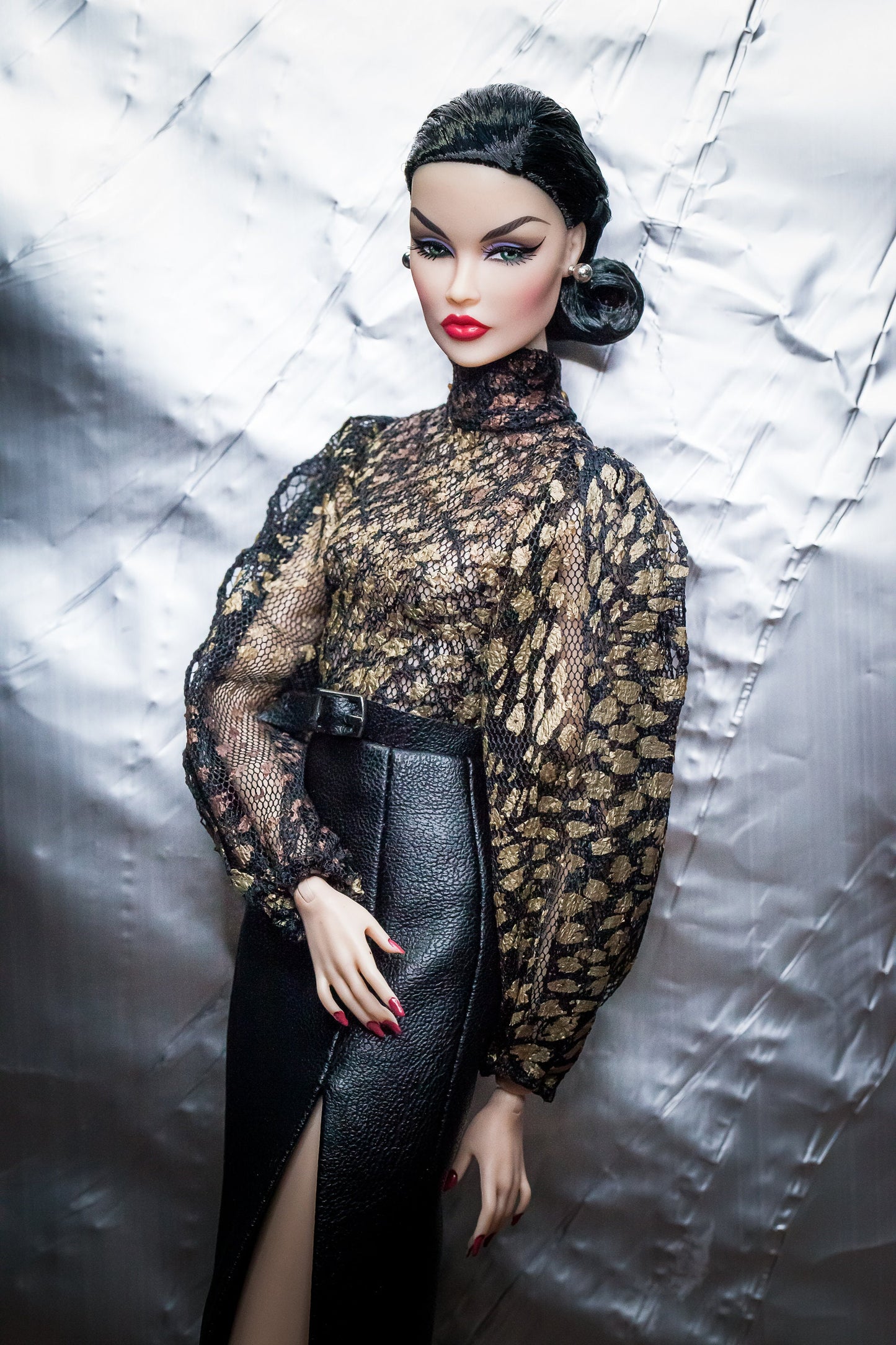 Body and skirt leather imitation for Integrity Toys Poppy Parker Fashion Royalty Nu Face dolls