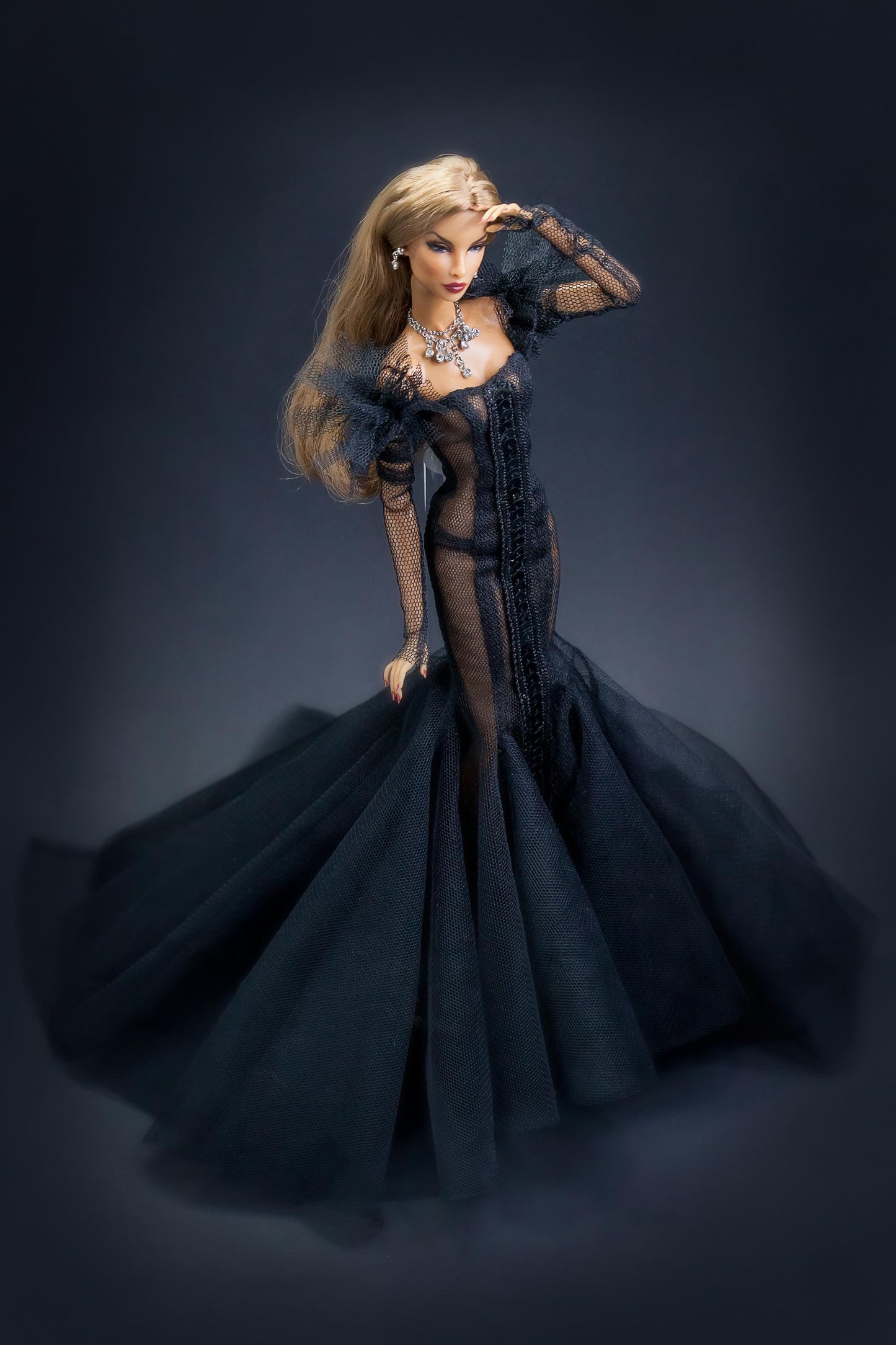 Fishtail dress, wedding dress for Integrity Toys 12-inch fashion dolls. Limited Edition!