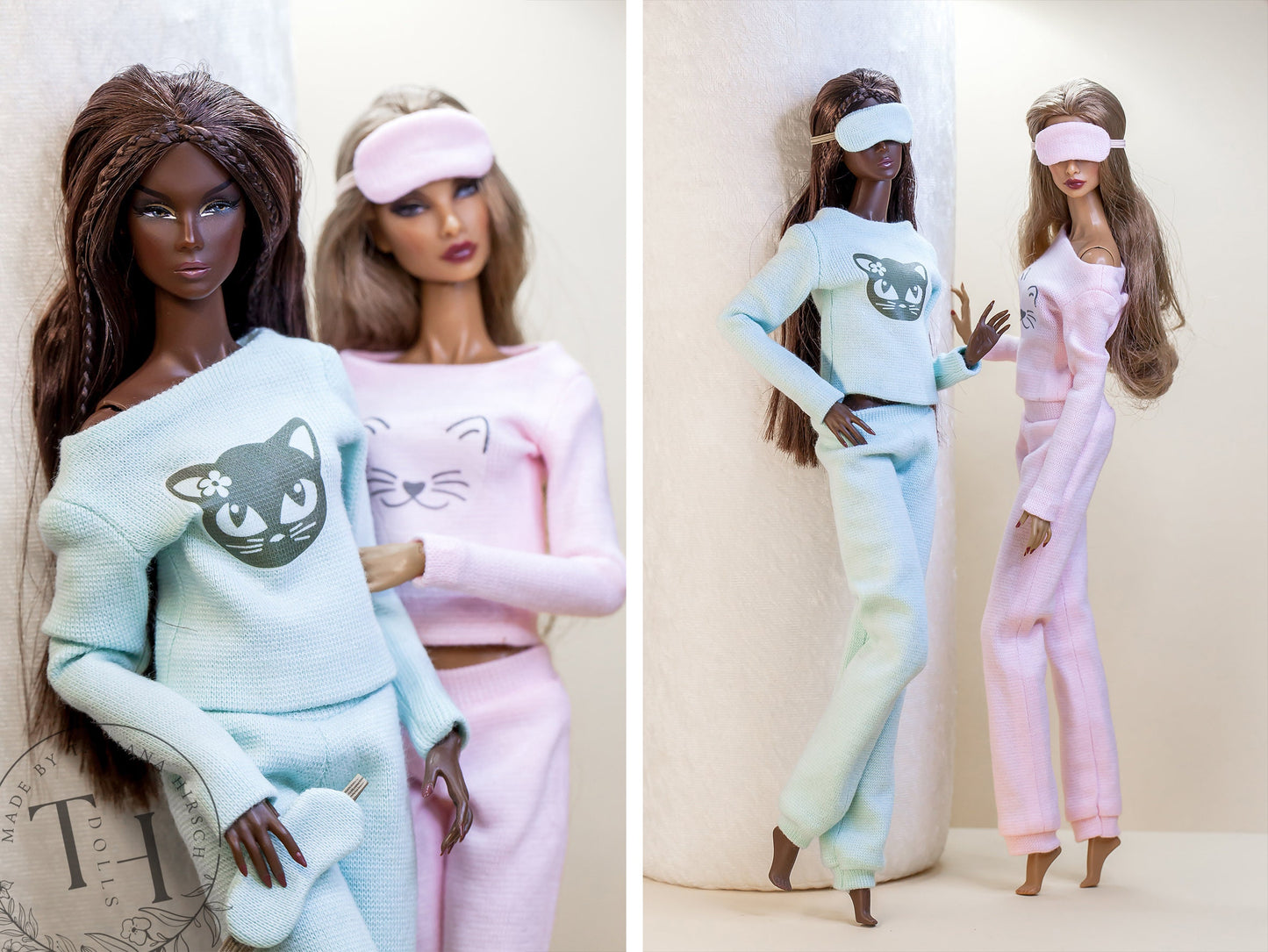 Pajamas with sleep mask for Integrity Toys Nu Face Fashion Royalty dolls