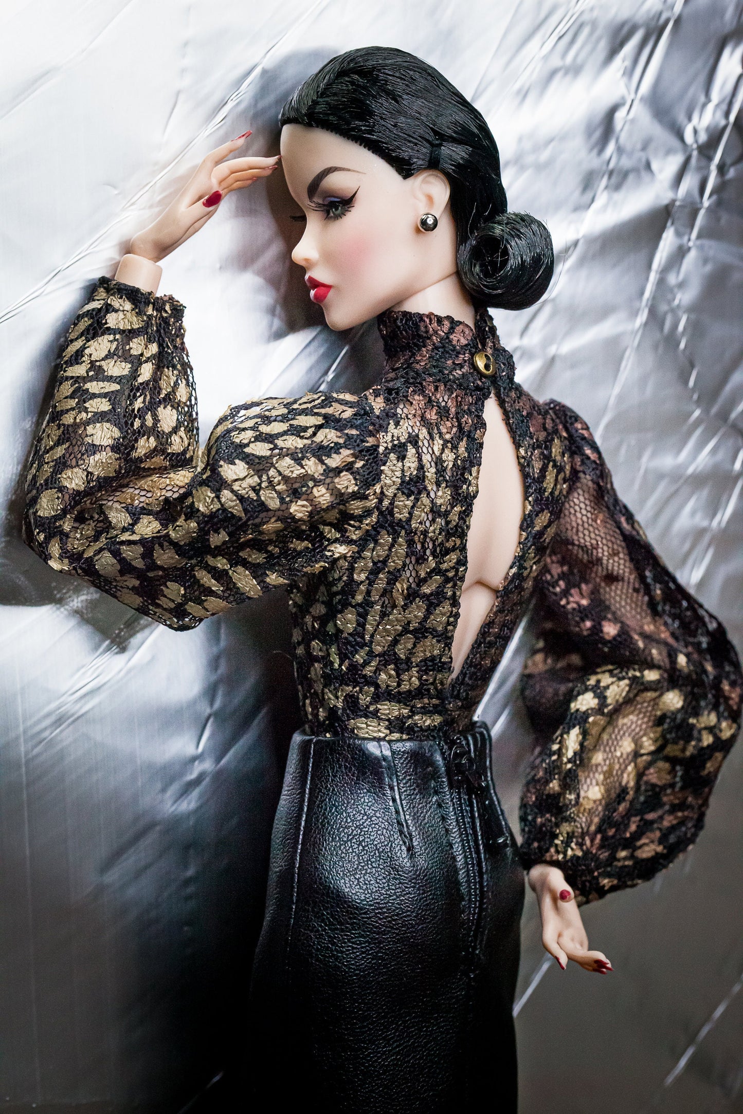 Body and skirt leather imitation for Integrity Toys Poppy Parker Fashion Royalty Nu Face dolls