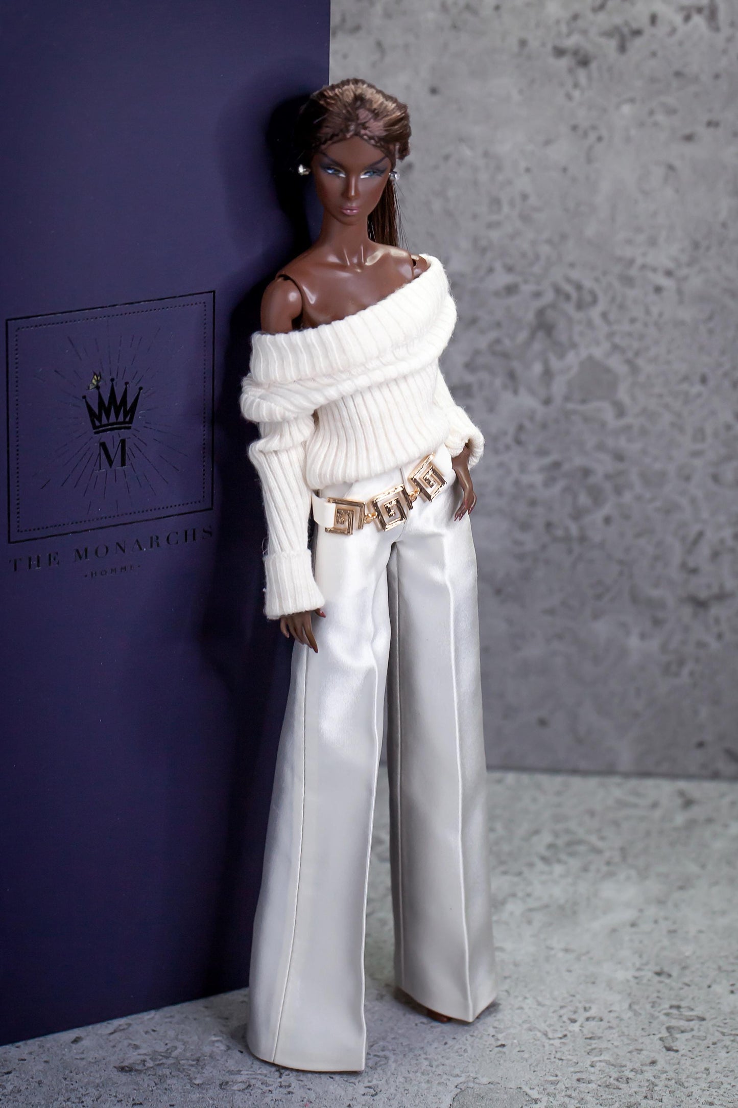 Sweater, satin flared trousers and belt for Fashion Royalty, Nu Face, Poppy Parker