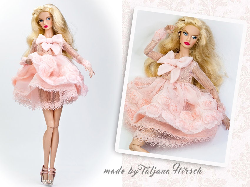 PDF Digital Pattern Babydoll dress for Fashion Royalty Nu Face Poppy Parker doll Integrity toys. VIDEO tutorial.