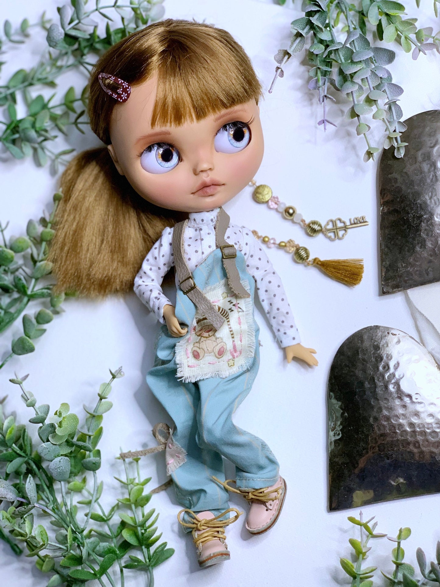 Blythe Doll (OOAK) Doll with medium blonde short hair, brunette 1/6 Custom 30 cm