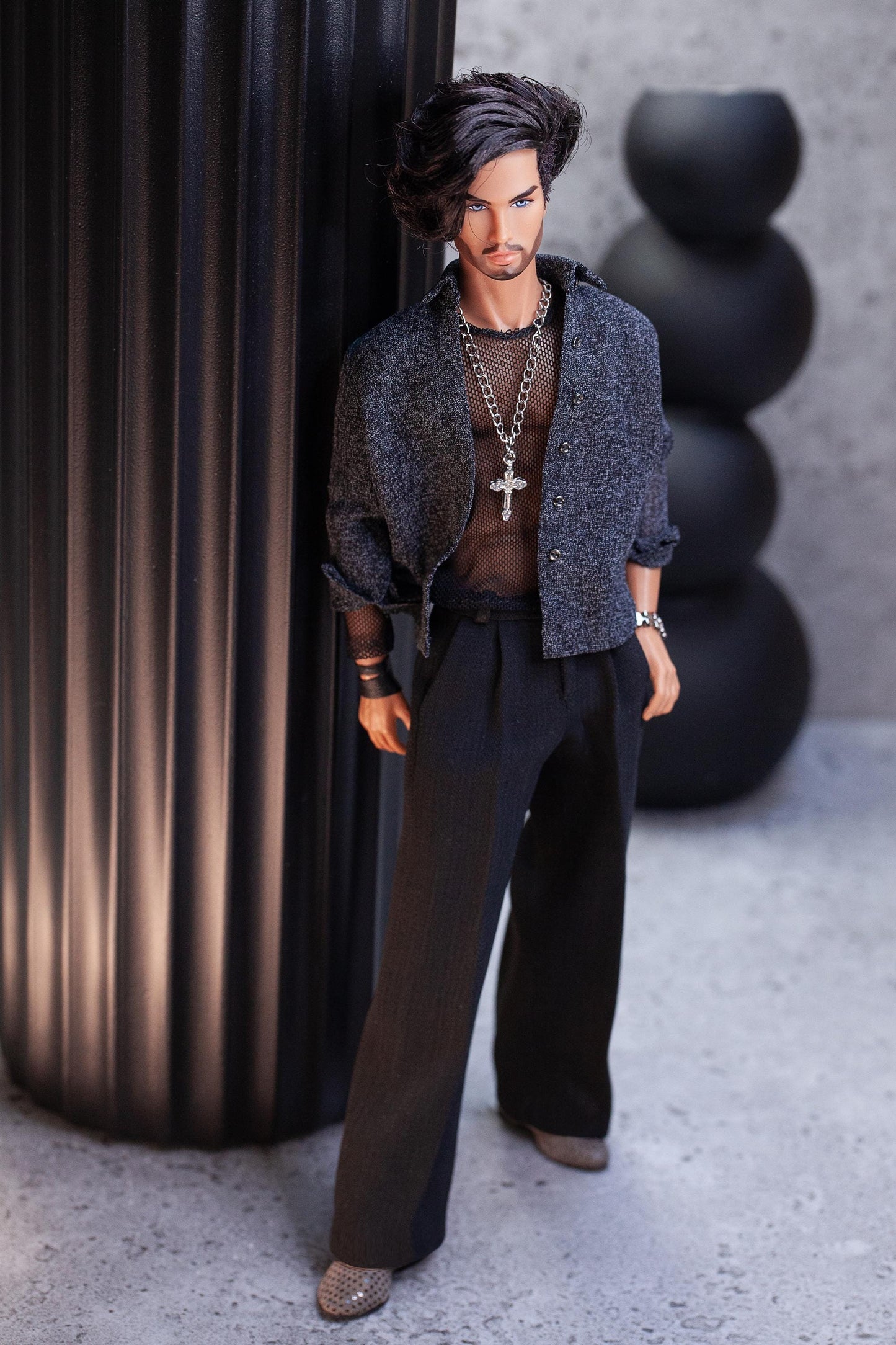 PDF Digital Pattern wide pleated trousers pants for male FR HOMME doll Integrity toys.