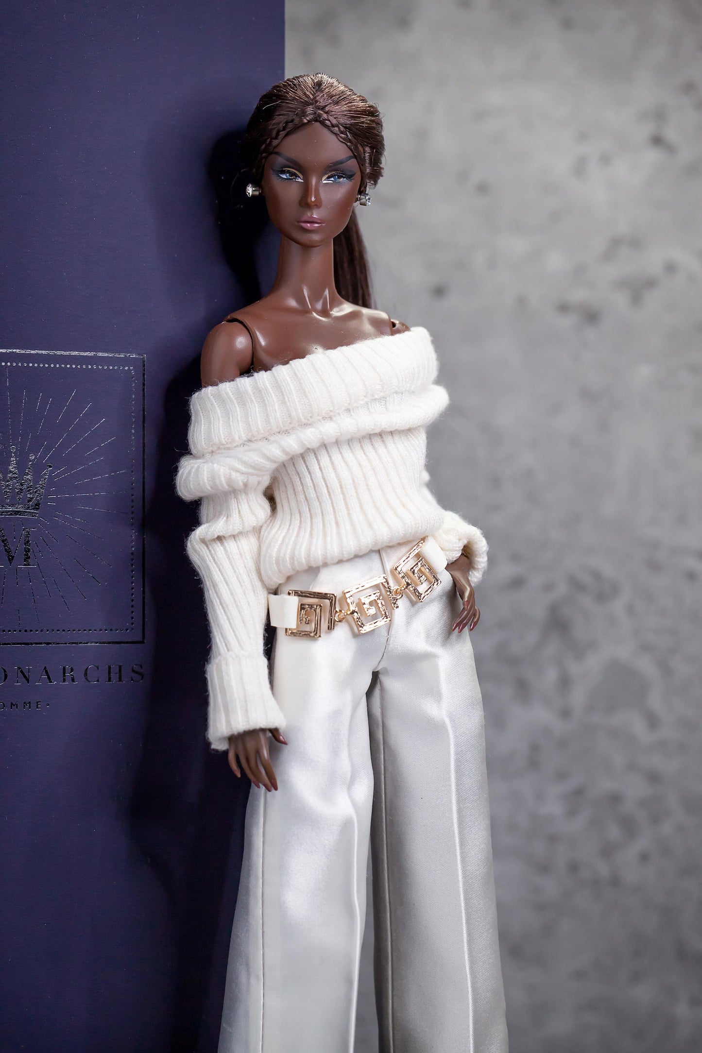 Sweater, satin flared trousers and belt for Fashion Royalty, Nu Face, Poppy Parker