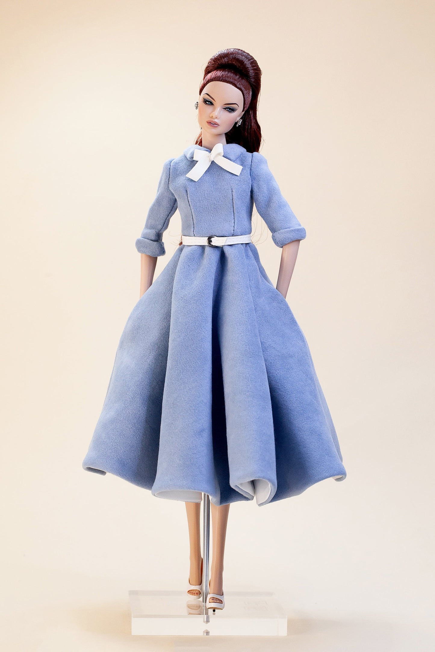 PDF Digital Pattern retro dress for BB &amp; Integrity toys dolls. VIDEO tutorial.
