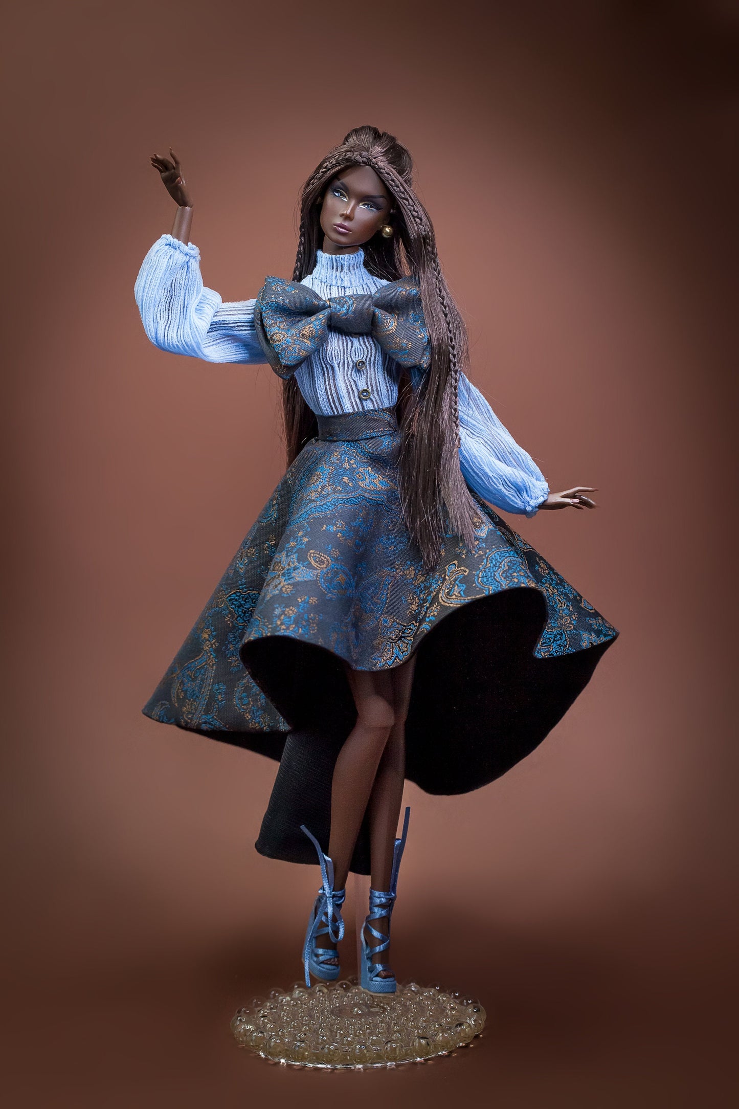 PDF Digital Pattern circle skirt for Fashion Royalty Nu Face Poppy Parker doll Integrity toys. VIDEO tutorial.