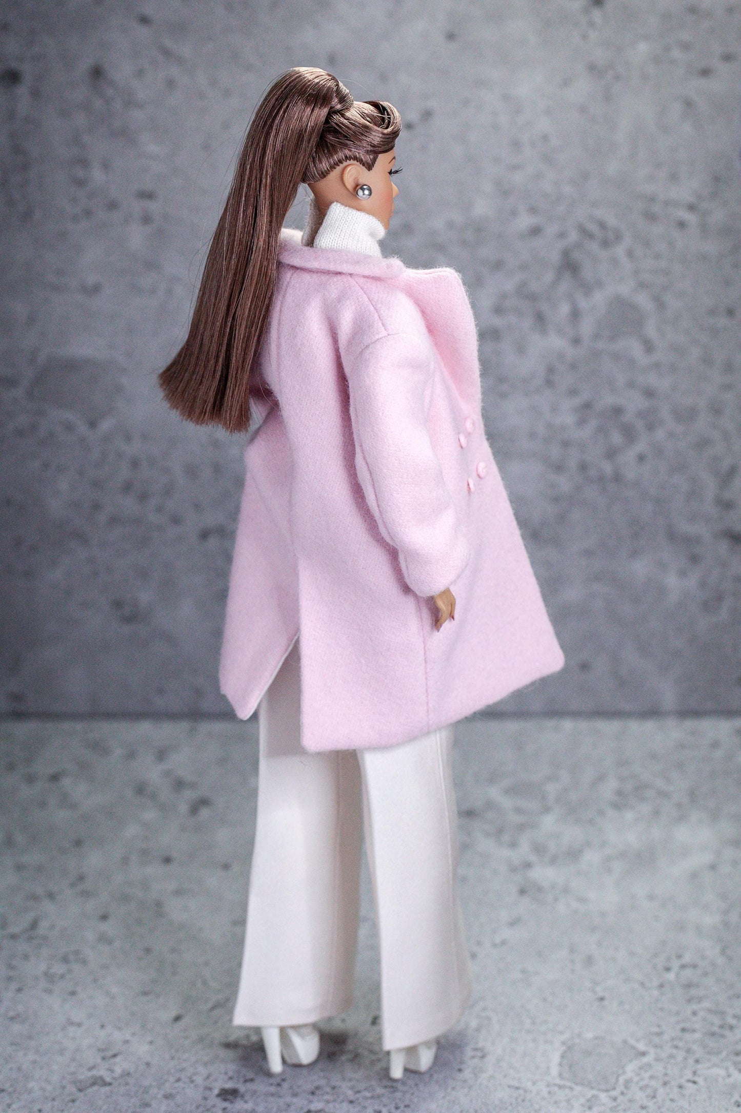 Elegant trench coat for Integrity Toys Poppy Parker Fashion Royalty Nu Face