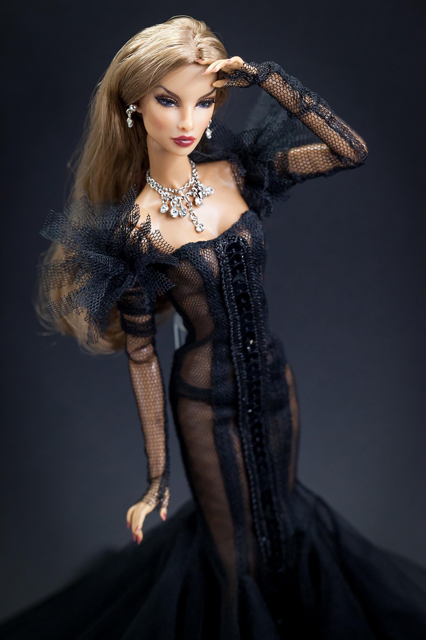 Fishtail dress, wedding dress for Integrity Toys 12-inch fashion dolls. Limited Edition!