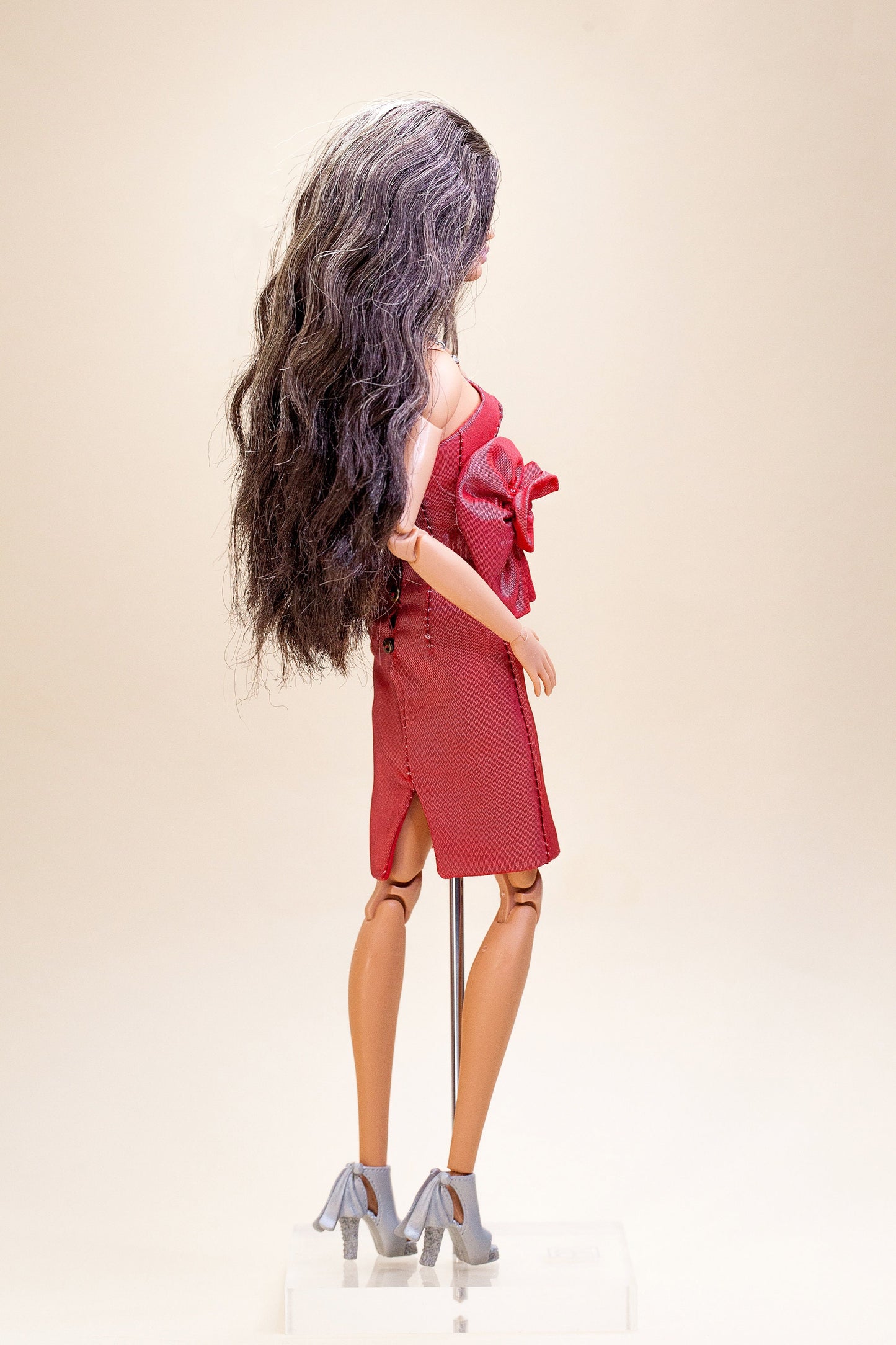 PDF Digital Pattern draped etui dress for BB &amp; Integrity toys dolls. VIDEO tutorial.