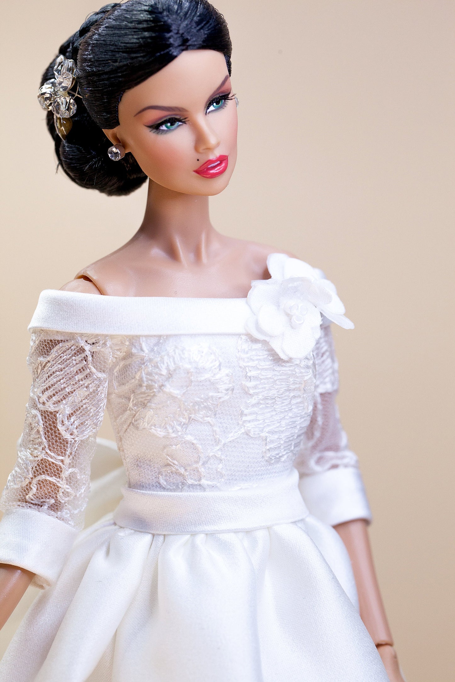 Wedding dress for Integrity toys Fashion Royalty Nu Face Poppy Parker 12 inch fashion dolls.